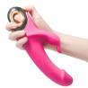 Armony - meteror dildo vibrador rabbit rotador fucsia - 4