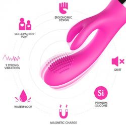 Armony - vibrador rabbit fucsia