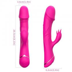 Armony - dildo vibrador rabbit silicona fucsia