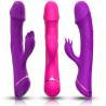 Armony - dildo vibrador rabbit silicona fucsia - 5