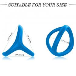 Armony - tresor anillo doble silicona azul