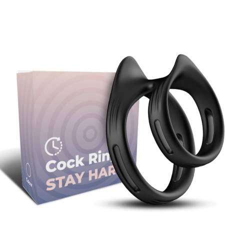 Armony - dualring anillo doble elstico negro - 1