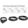Armony - anillos calavera silicona negro - 3