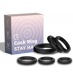 Armony - lock anillos silicona negro