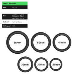 Armony - lock anillos silicona negro