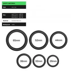 Armony - lock anillos silicona negro