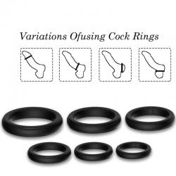 Armony - lock anillos silicona negro