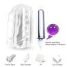 Funda transparente con relieves y bala vibradora recargable de Armony