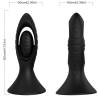 Armony - vibrador & plug anal silicona negro - 4
