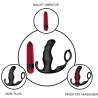 Armony - knight vibrador anal prostata & anillo control remoto negro - 3