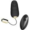 Huevo vibrador Armony Kitty negro con mando, de frente con el mando a distancia