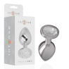 Intense - plug anal metal con cristal plata talla s - 1