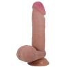Pretty love - sliding skin series dildo realístico con ventosa piel deslizante natural 20.5 cm - 1
