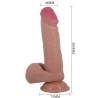 Pretty love - sliding skin series dildo realístico con ventosa piel deslizante natural 20.5 cm - 4
