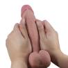 Pretty love - sliding skin series dildo realístico con ventosa piel deslizante mulato 20.5 cm - 3