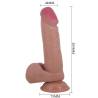 Pretty love - sliding skin series dildo realístico con ventosa piel deslizante mulato 20.5 cm - 4