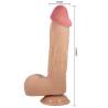 Pretty love - sliding skin series dildo realístico con ventosa piel deslizante natural 23.4 cm - 4