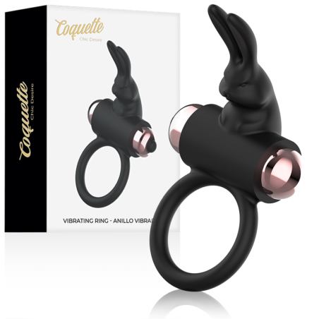 Coquette cock ring anillo vibrador negro / gold - 1
