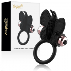 Coquette chic desire cock ring butterfly anillo vibrador negro / gold