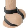 Darkness anillo pene y testiculos ajustable leather - 1
