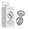 Intense - plug anal metal con cristal plata talla l - 1