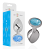 Intense - plug anal metal con cristal azul talla l - 1