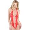 Subblime - teddy con abertura y encajes rojo talla unica - 1