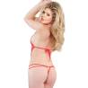Subblime - teddy con abertura y encajes rojo talla unica - 2