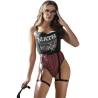 Body de profesora Subblime con estampado MATH y cuadros rojos
