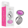 Intense - plug anal metal con cristal rosa talla m - 1