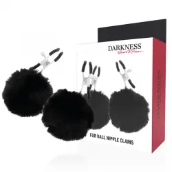 Darkness - pinzas para pezones con pompones 1 Darkness - pinzas para pezones con pompones 1