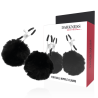 Darkness pinzas para pezones con pompones negro - 2
