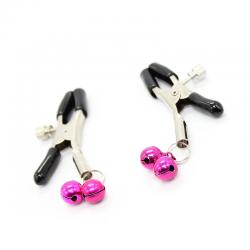 Ohmama fetish - pinzas pezones con cascabel rosa