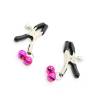 Pinzas Ohmama Fetish con cascabeles rosa, en diagonal