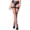 Chilirose - cr 4609 medias de liga rejilla negro s/l - 1