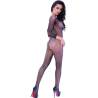 Chilirose - cr 4307 bodystocking crotchless negro s/m - 2