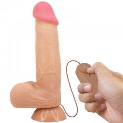 Pretty love - sliding skin series dildo realístico con ventosa piel deslizante natural 21.8 cm