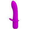 Pretty Love Elfin morado, vibrador recargable en ligero giro