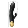 Pretty love - vibrador de lujo bañado en oro recargable negro - 4