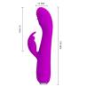 Pretty love - rachel vibrador recargable con succionador morado - 7