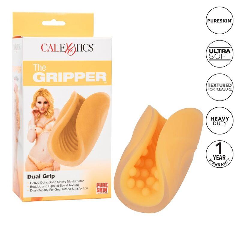 Calex beaded grip masturbador texturado naranja Calex beaded grip masturbador texturado naranja