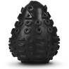 Interior del huevo Gvibe Gegg negro, dado la vuelta, con relieves en forma de anillo