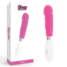 Vibrador Glossy Paul rosa con su caja