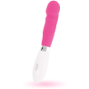 Vibrador Glossy Paul rosa visto de lado