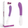 Vibrador Glossy John lila con su caja