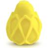 Gvibe huevo masturbador texturado reutilizable amarillo - 1