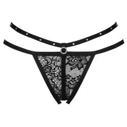 Livco corsetti fashion - nomade tanga crotchless negro - 10