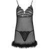 Livco corsetti fashion - zerunam set babydoll + tanga negro - 3