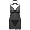 Livco corsetti fashion - binella set babydoll + tanga negro - 3