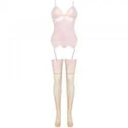 Livco corsetti fashion - persinne peach set corset + panty + medias Livco corsetti fashion - persinne peach set corset + panty + medias
